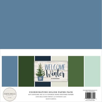 Carta Bella Welcome Winter Cardstock - Solids Kit